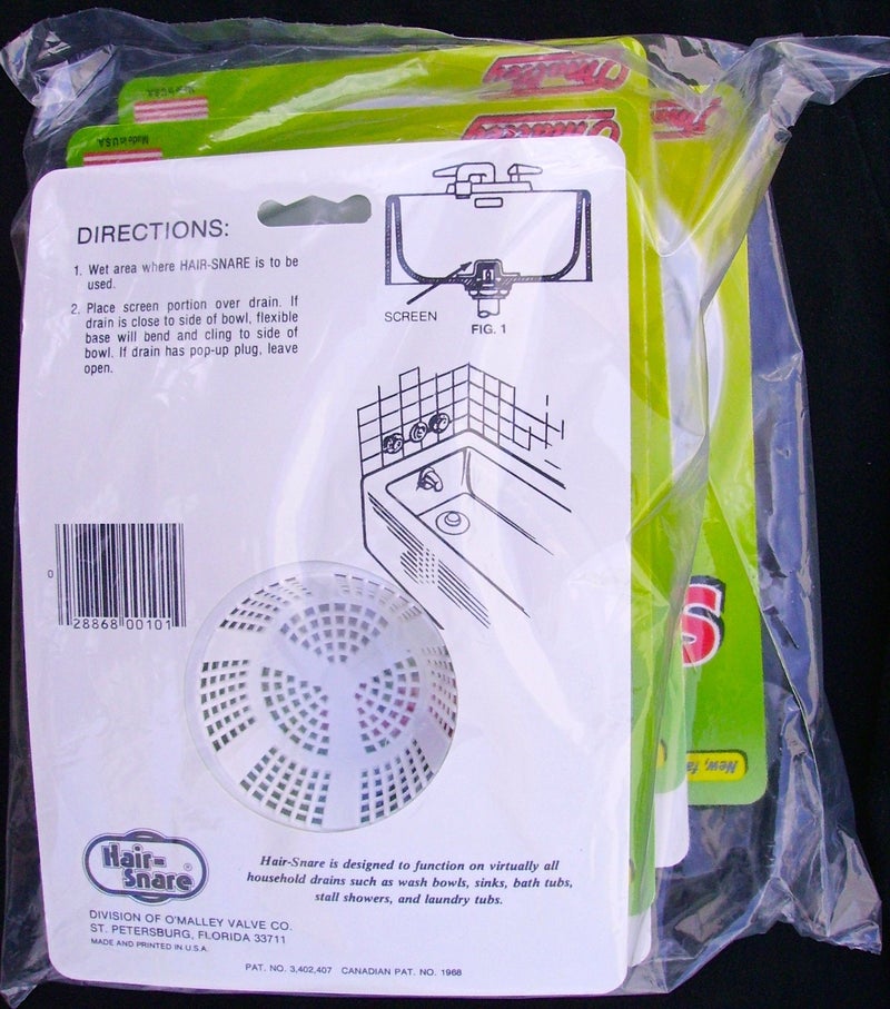 Omalley O'Malley Manufacturing Inc. Hair Snare Drain Cover Universal - White (6-Pack) - Image 3